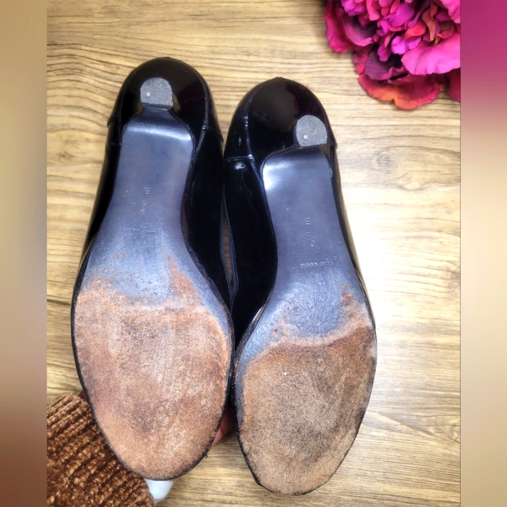Bruno Magli vintage black patent leather heels Women's Size 6.5 - Picture 5 of 6